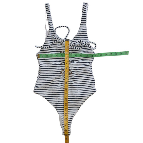 Mara Hoffman Terry Lace Up One Piece Swimsuit NWT Size Small - Picture 8 of 10